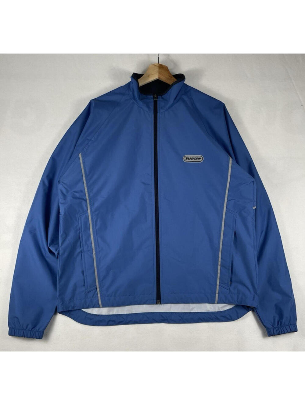 SUGOi Blue Running Cycling Windbreaker 3M Light Jacket Made in Canada Mens Sz M
